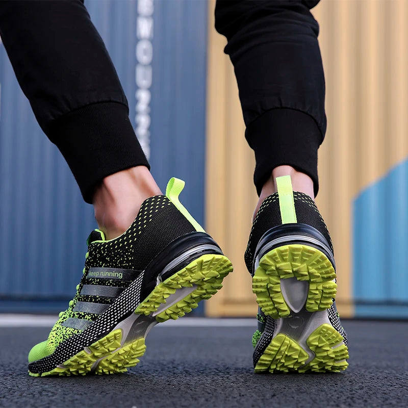 Men’s Green Breathable Running Shoes – Big Size 47